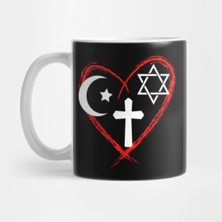 Religion Heart Inter-Religious Harmony Mug